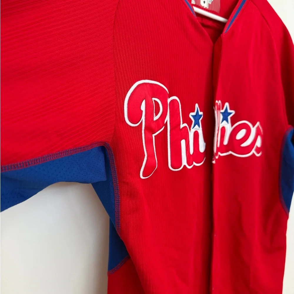 Majestic Phillies Red Baseball Jersey - Excellent condition - Picture 5 of 15